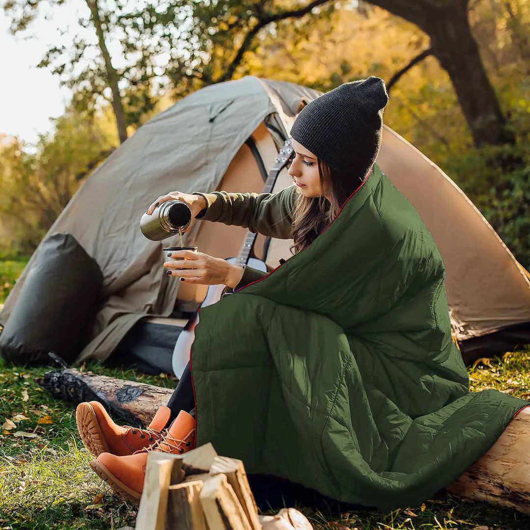 Het ultralicht campingdeken met draagbare zak