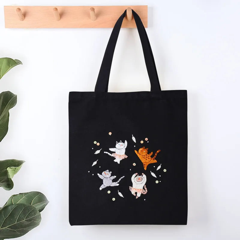Complete borduurset voor beginners | Maak je eigen stijlvolle canvas tas