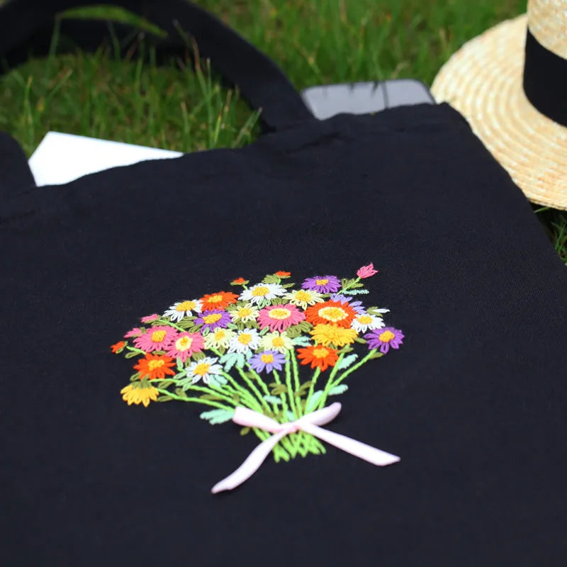 Complete borduurset voor beginners | Maak je eigen stijlvolle canvas tas