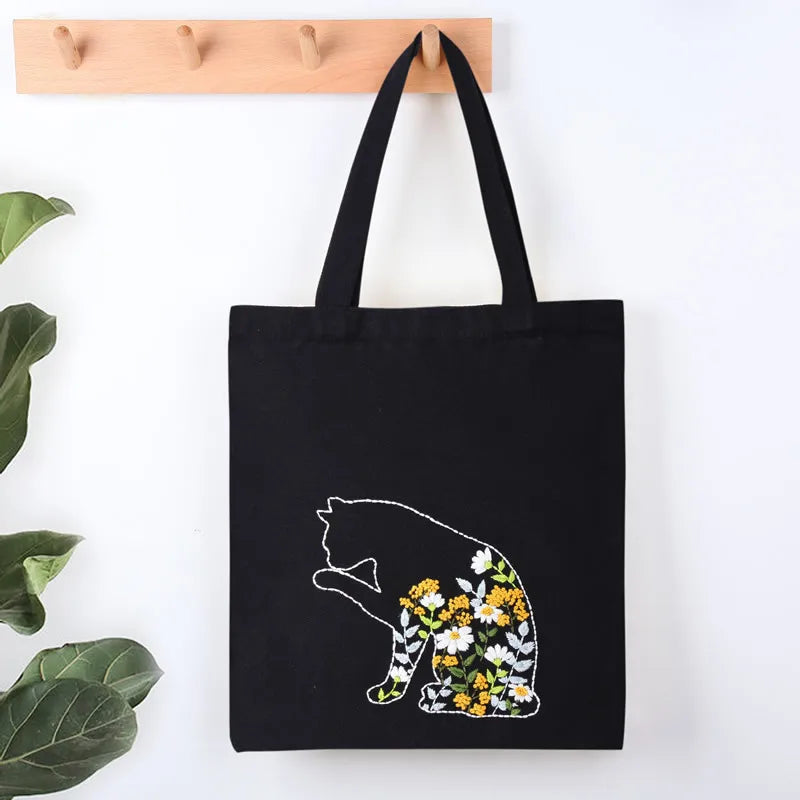 Complete borduurset voor beginners | Maak je eigen stijlvolle canvas tas