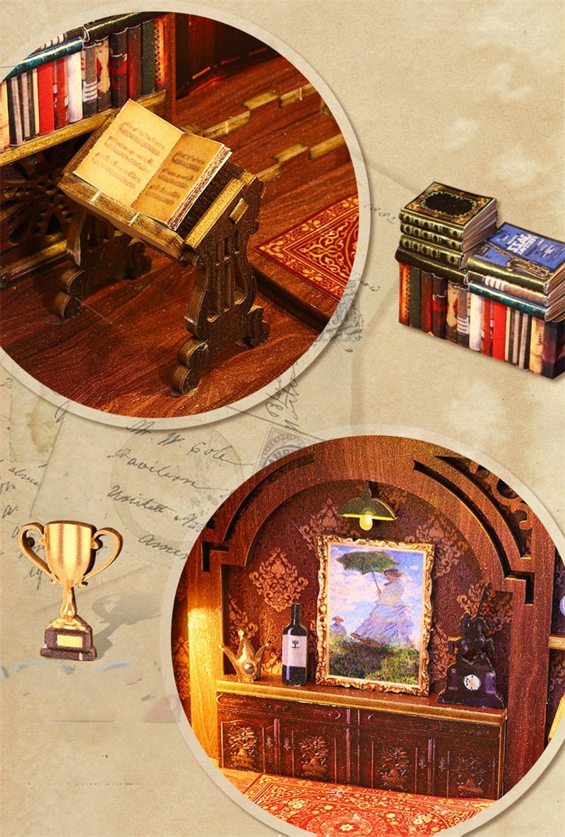 3D houten DIY 'Book Nook' Kit | Creëer je eigen magische boekenhoek