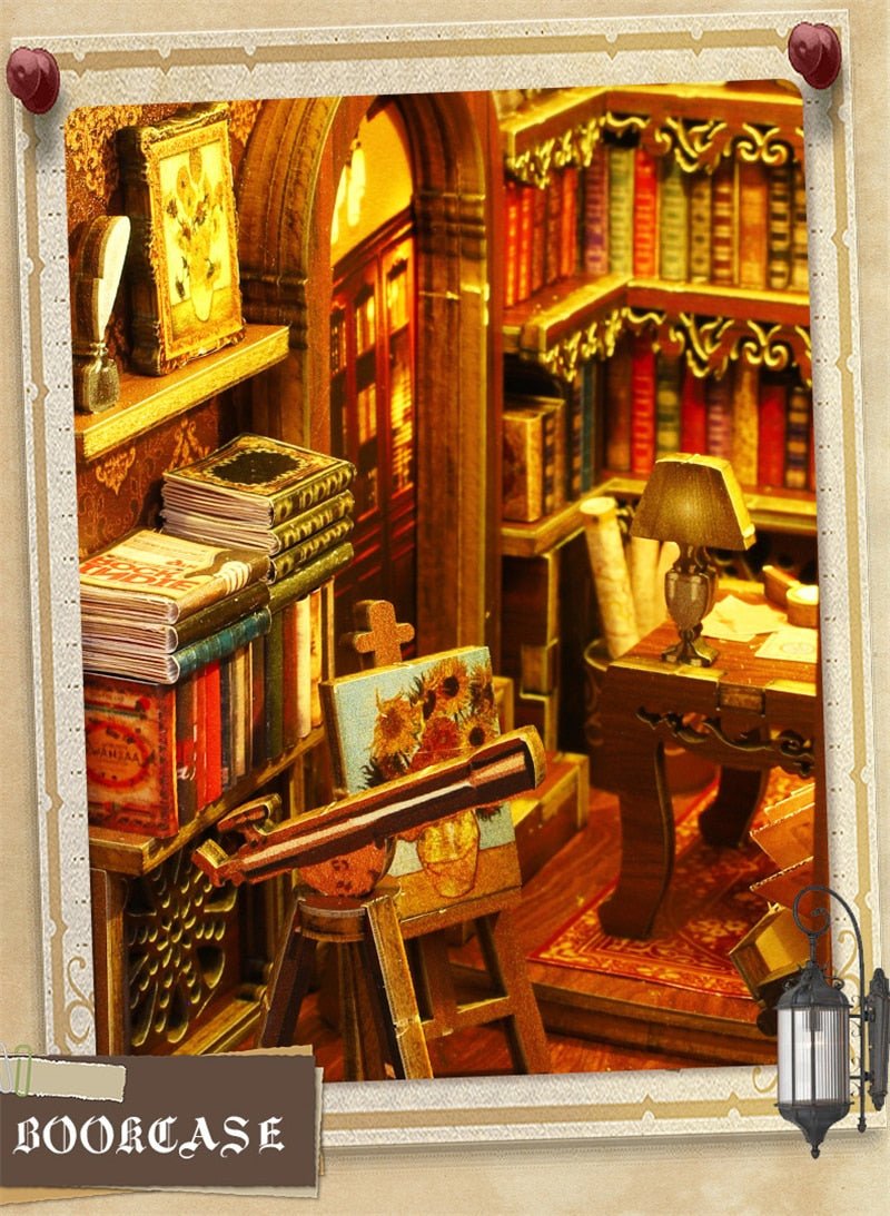 3D houten DIY 'Book Nook' Kit | Creëer je eigen magische boekenhoek