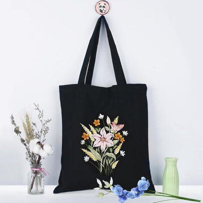 Complete borduurset voor beginners | Maak je eigen stijlvolle canvas tas