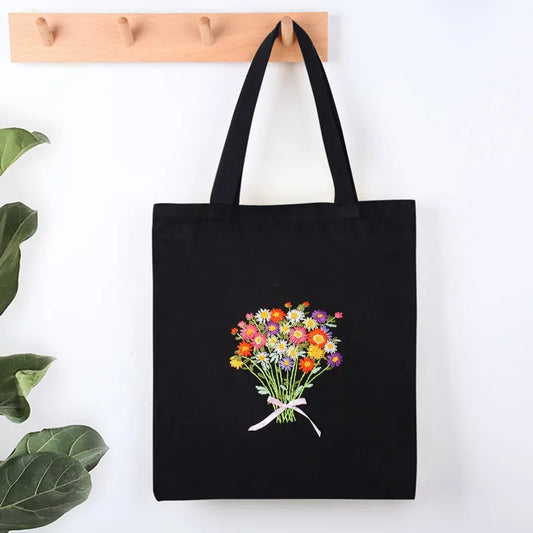 Complete borduurset voor beginners | Maak je eigen stijlvolle canvas tas