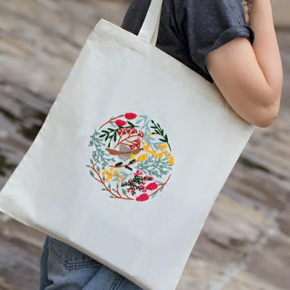 Complete borduurset voor beginners | Maak je eigen stijlvolle canvas tas
