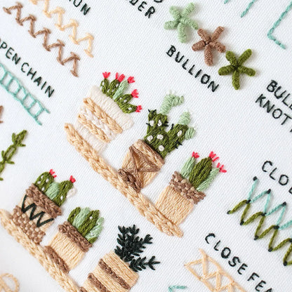 Borduurpakket voor beginners | 3 x canvas | Bloem