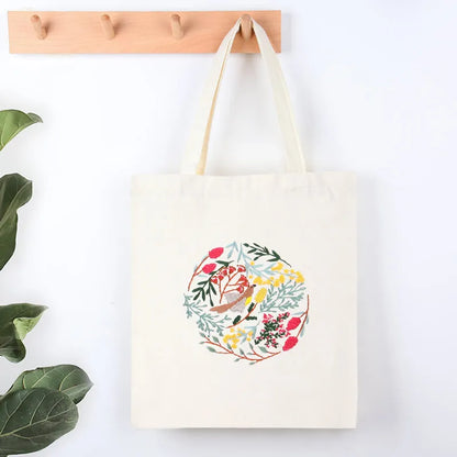 Complete borduurset voor beginners | Maak je eigen stijlvolle canvas tas