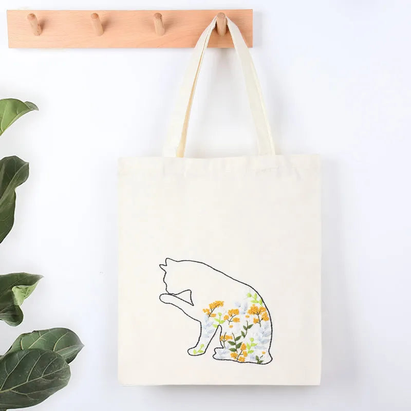 Complete borduurset voor beginners | Maak je eigen stijlvolle canvas tas
