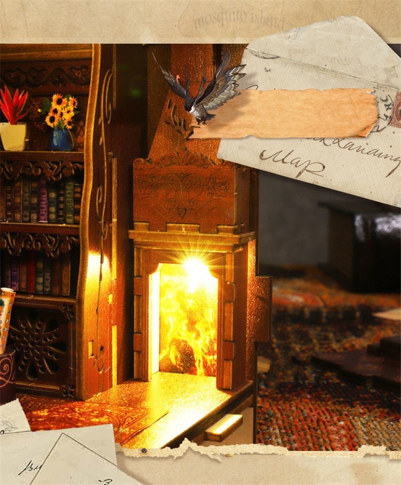 3D houten DIY 'Book Nook' Kit | Creëer je eigen magische boekenhoek