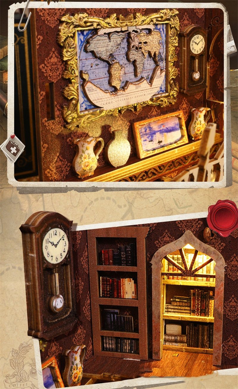 3D houten DIY 'Book Nook' Kit | Creëer je eigen magische boekenhoek