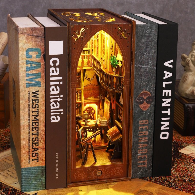 3D houten DIY 'Book Nook' Kit | Creëer je eigen magische boekenhoek