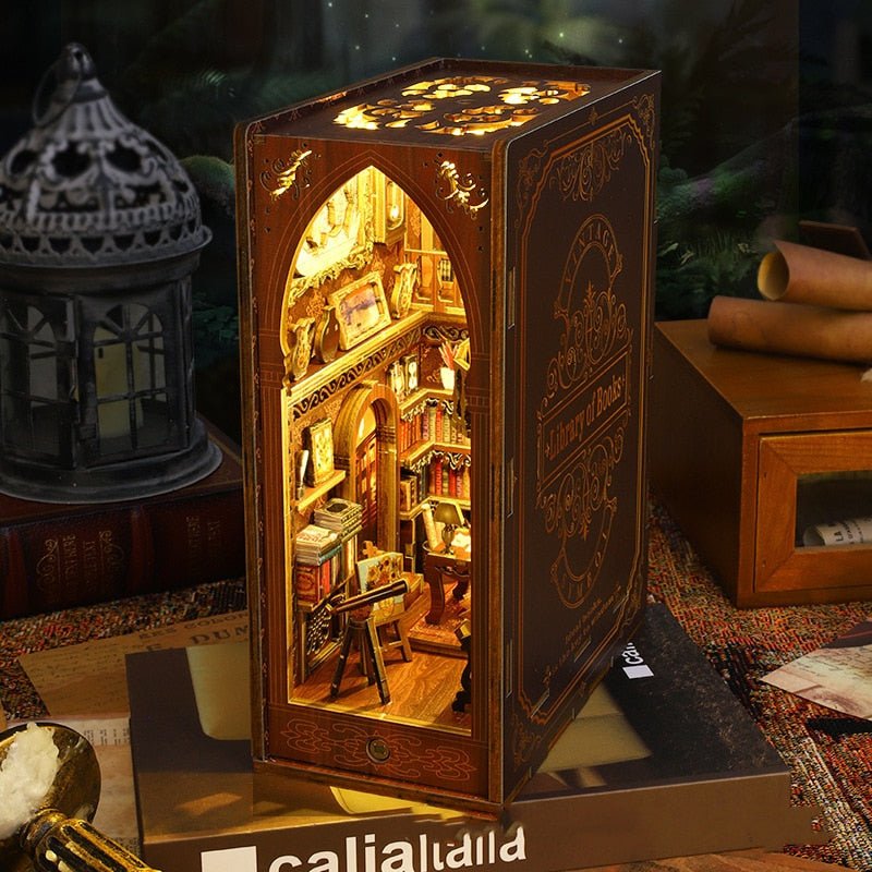 3D houten DIY 'Book Nook' Kit | Creëer je eigen magische boekenhoek