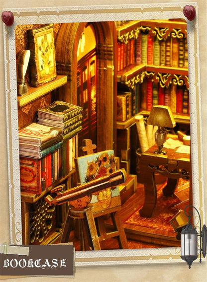 3D houten DIY 'Book Nook' Kit | Creëer je eigen magische boekenhoek
