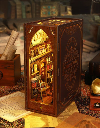 3D houten DIY 'Book Nook' Kit | Creëer je eigen magische boekenhoek