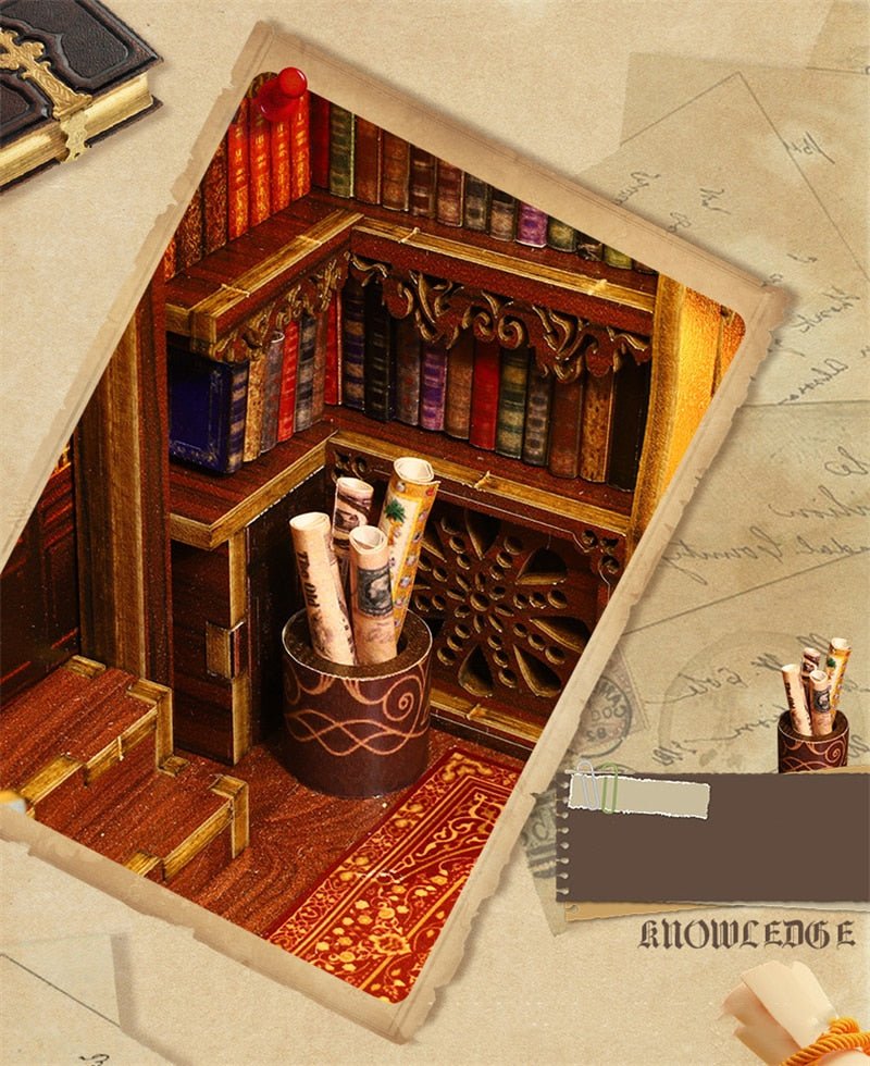 3D houten DIY 'Book Nook' Kit | Creëer je eigen magische boekenhoek