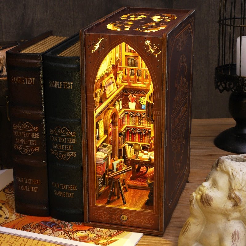 3D houten DIY 'Book Nook' Kit | Creëer je eigen magische boekenhoek